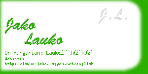 jako lauko business card